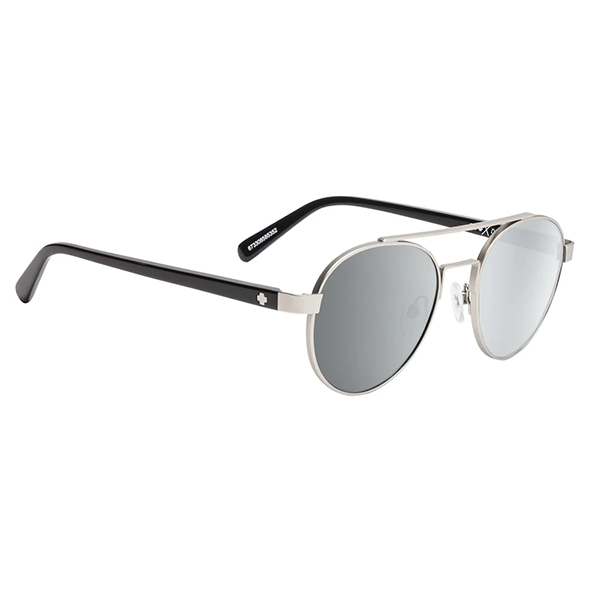 Spy Sunglasses Deco - Matte Silver/ Black Happy Grey Green W/ Mirror