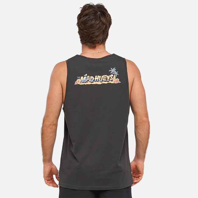 The Mad Hueys Surfing Hueys Tank - Vintage Black