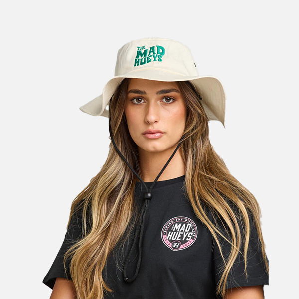 The Mad Huey's Aloha From Hell Wide-brim Hat - Stone
