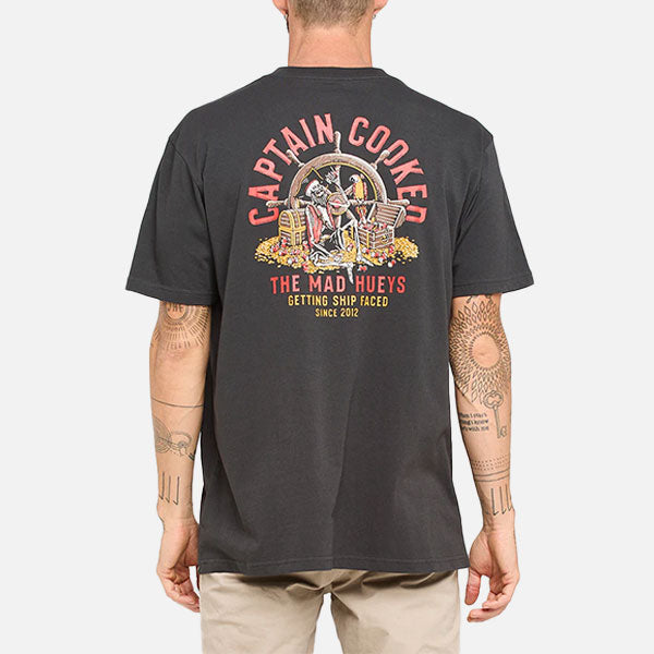 The Mad Hueys Captain Cooked Tee - Vintage Black