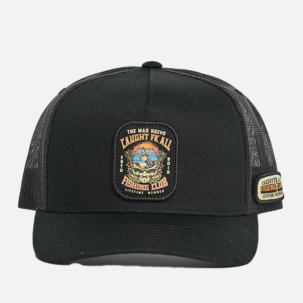 The Mad Hueys Caught Fk All Skull Trucker - Black