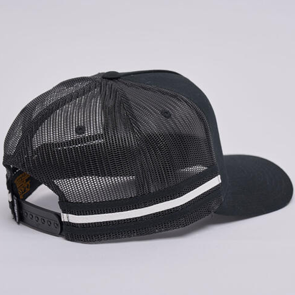 The Mad Hueys Checker Hueys Twill Trucker - Black