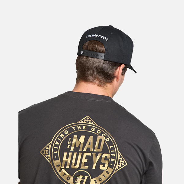 The Mad Huey's Checkered Hueys Twill Snapback - Black