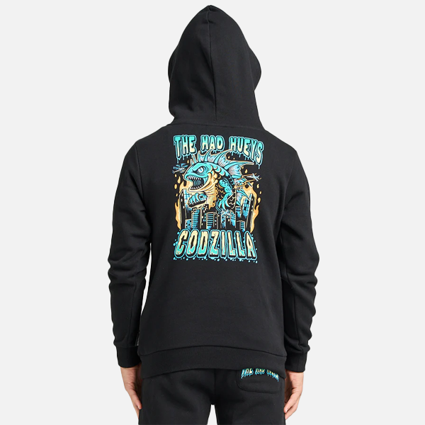 The Mad Hueys Youth Codzilla Returns Hood - Black