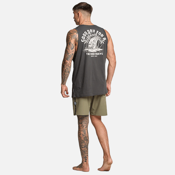 The Mad Hueys Good Day For Shoey Tank - Vintage Black