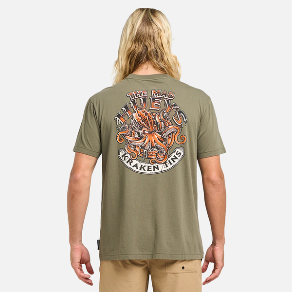 The Mad Hueys Kraken Port Hole Tee - Olive