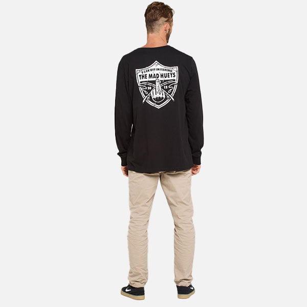 The Mad Hueys Raider FK Off I'm Fishing LS Tee - Black