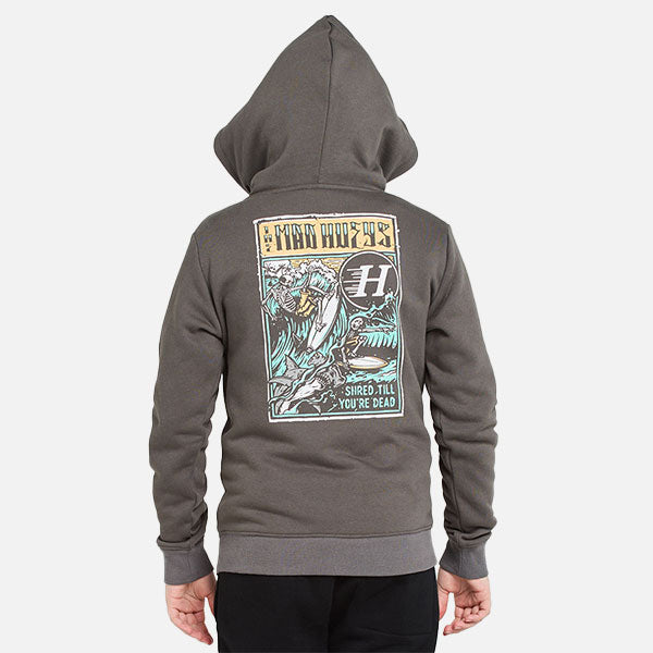 The Mad Hueys Shred Till You're Dead Youth Pullover - Charcoal