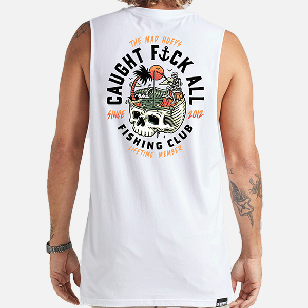 The Mad Hueys Still Catching FK All Muscle - White