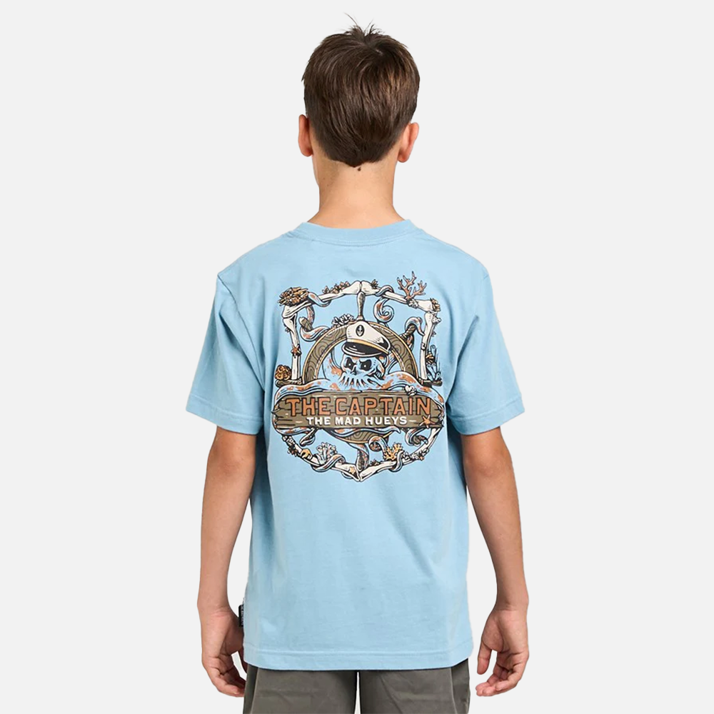 The Mad Hueys The Sea Captain Youth Tee - Steel Blue