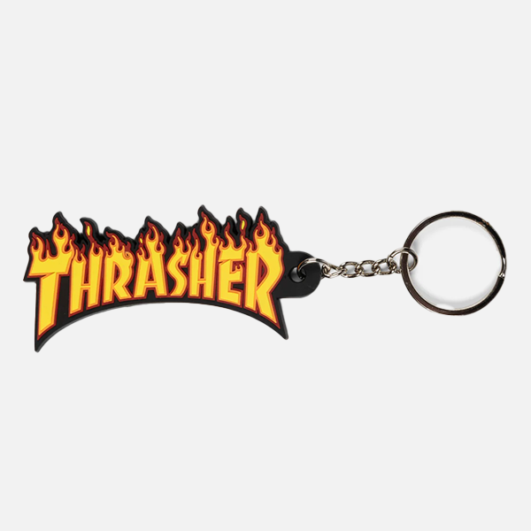 Thrasher Flame Key Chain