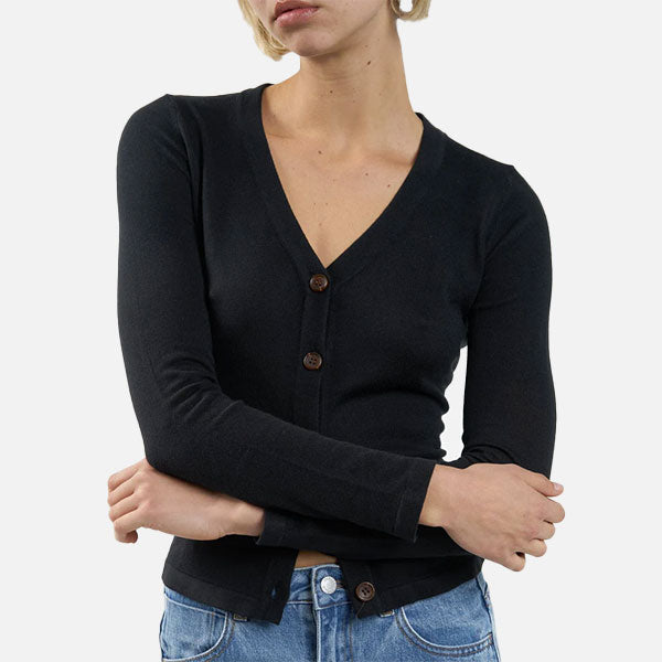 Thrills Alaia Knit Cardigan - Black