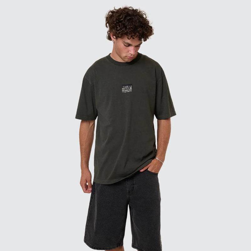 Thrills Built To Win Oversize Fit Tee - Oil Green