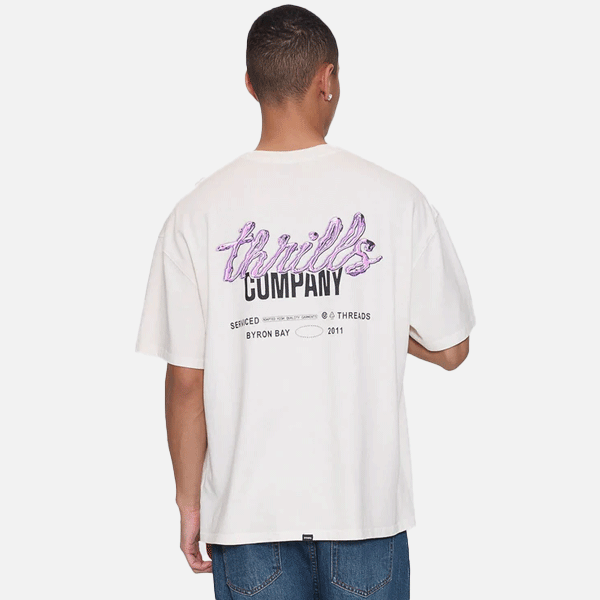 Thrills Fluid Box Fit Oversize Tee - Heritage White