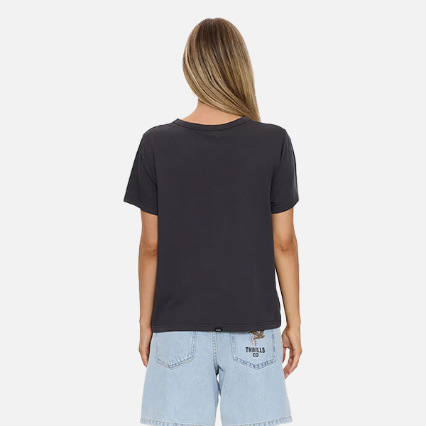 Thrills Haven For The Reckless Relaxed Tee- Dark Charcoal