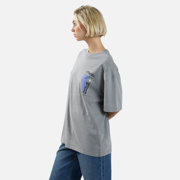 Thrills In Order Oversized Tee - Washed Gray