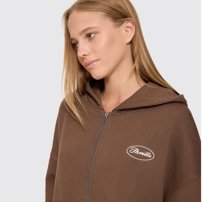 Thrills Last Stop Zip Box Hood - Cocoa