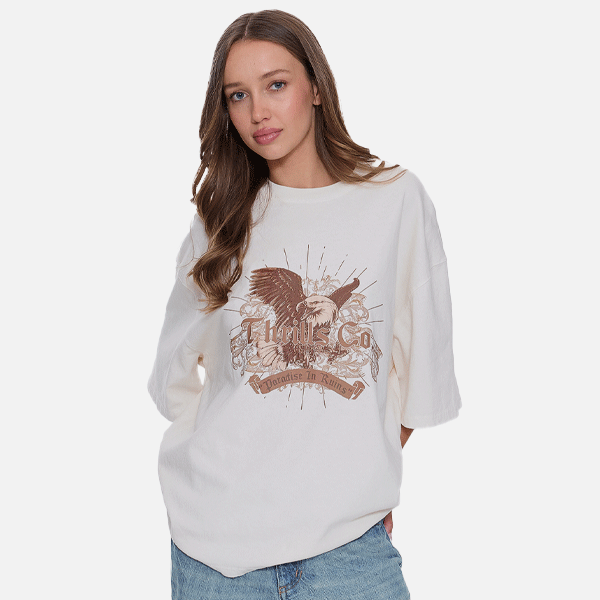 Thrills Ruined Paradise Oversized Tee - Heritage White