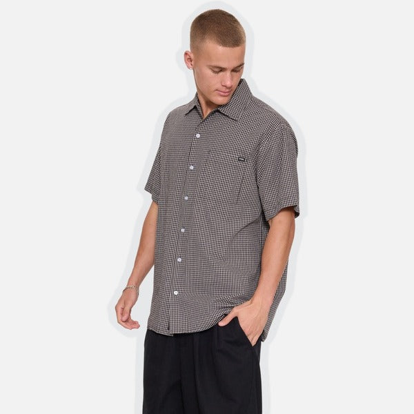 Thrills Split Decision SS Check Shirt - Black - view 2 | Propaganda Streetwear & Skate