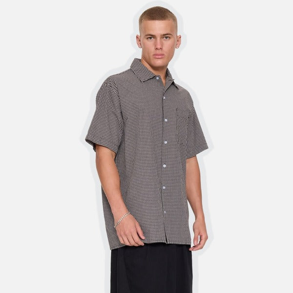 Thrills Split Decision SS Check Shirt - Black - view 4 | Propaganda Streetwear & Skate