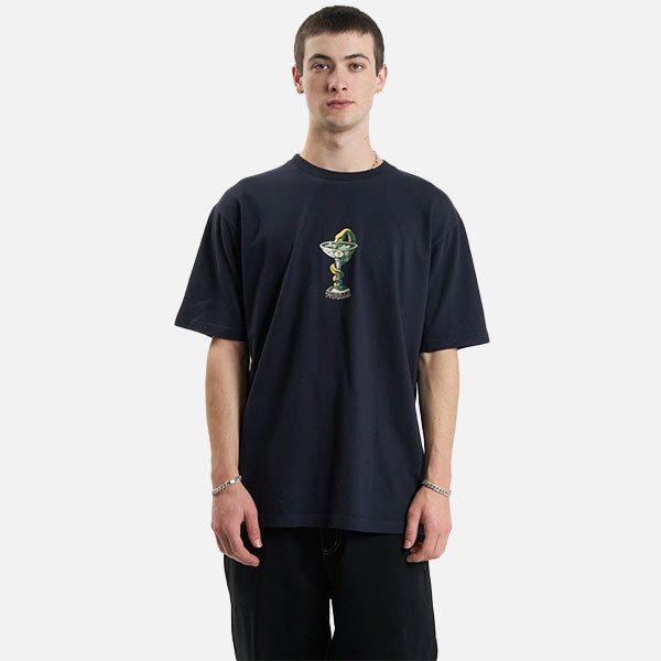 Thrills Thou Shall Not Oversize Fit Tee - Midnight Blue