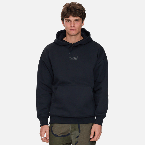 Thrills Union Slouch Pull On Hood - Pirate Black
