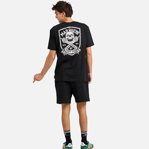 The Mad Hueys Ahoy Fkrs Shield Tee - Black