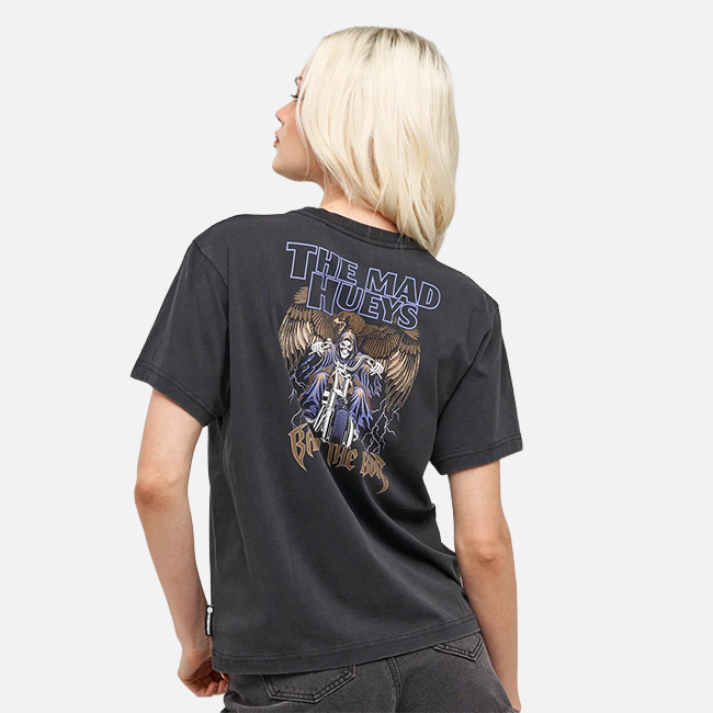 The Mad Hueys Bad To The Bone Tee - Washed Black