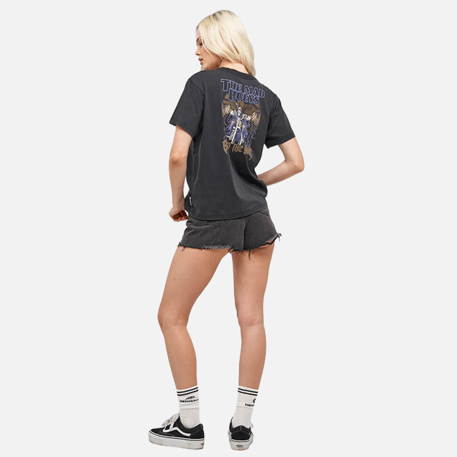 The Mad Hueys Bad To The Bone Tee - Washed Black