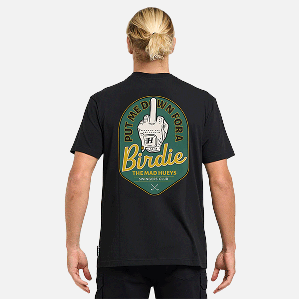 The Mad Hueys Birdie Tee - Black