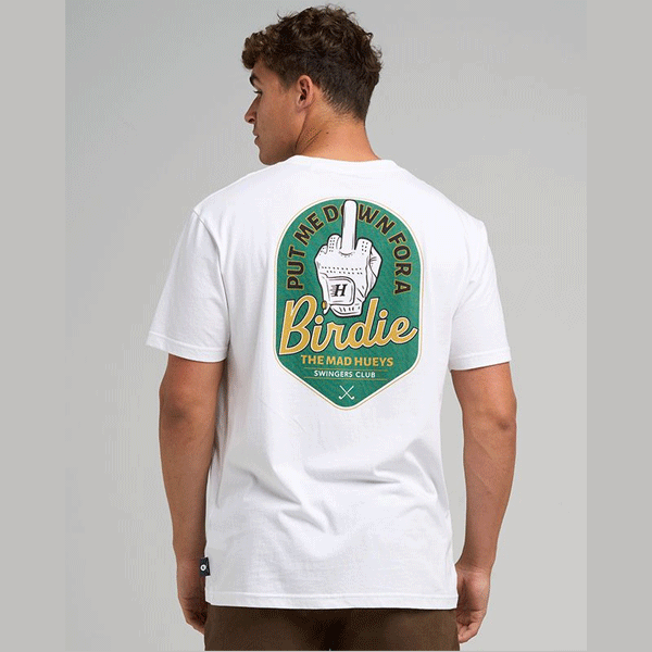The Mad Hueys Birdie Tee - White