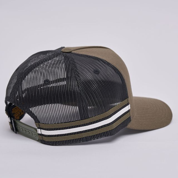 The Mad Hueys Checker Hueys Twill Trucker - Olive