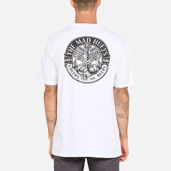 The Mad Hueys Cheers For The Beers Tee - White