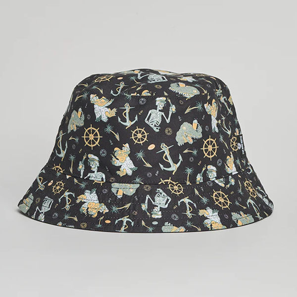The Mad Hueys Day For It Froggies Reversible Bucket Hat - Black