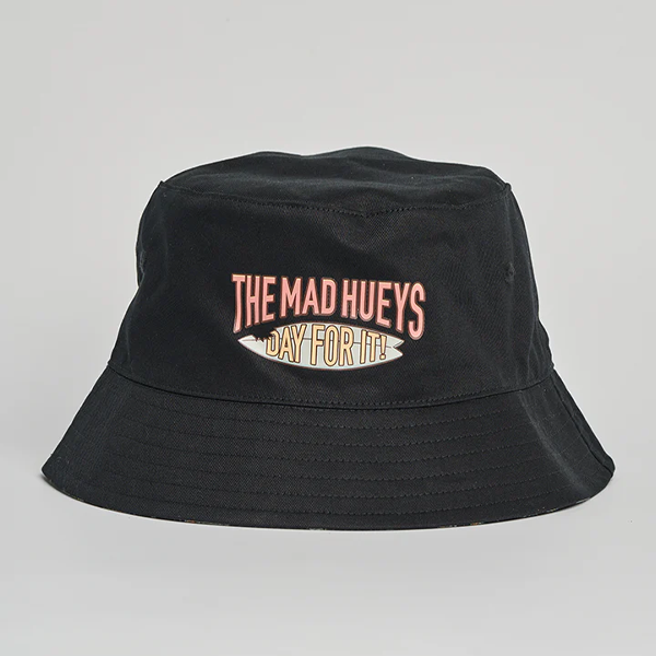 The Mad Hueys Day For It Froggies Reversible Bucket Hat - Black