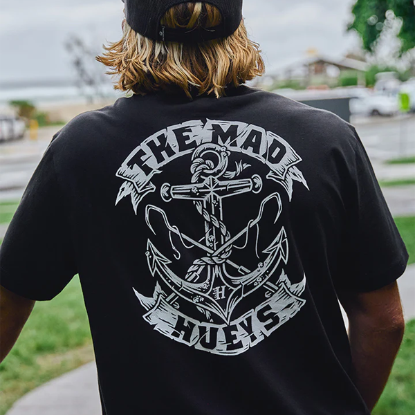 The Mad Hueys Drop Anchor Tee - Black