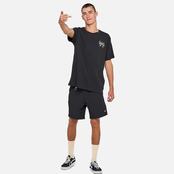 The Mad Hueys Frothin Hooked For Life Tee - Black