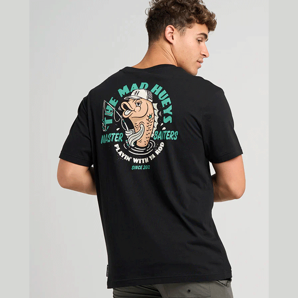 The Mad Hueys Master Baiters Tee - Black