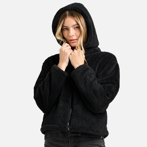 The Mad Hueys Seahorse Hueys Zip Through Hood - Black
