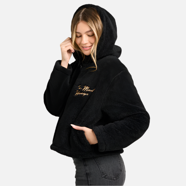 The Mad Hueys Seahorse Hueys Zip Through Hood - Black