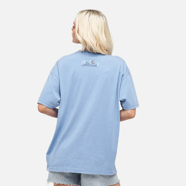 The Mad Hueys Angel Siren OS Tee - Cornflower Washed Blue