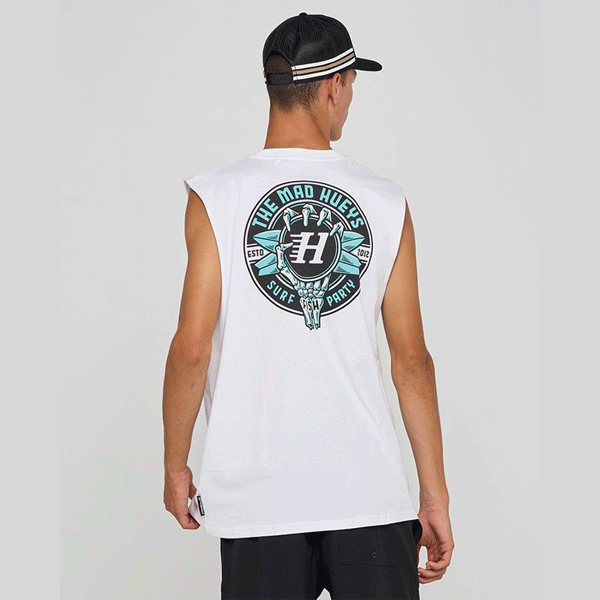The Mad Hueys Surf Hueys Muscle - White