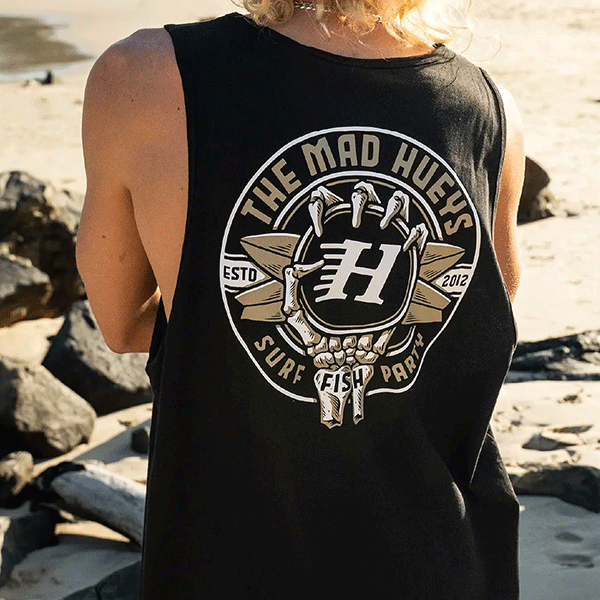 The Mad Hueys Surf Hueys Tank - Black