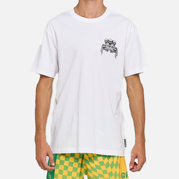 The Mad Hueys  Triple Anchor Tee - White