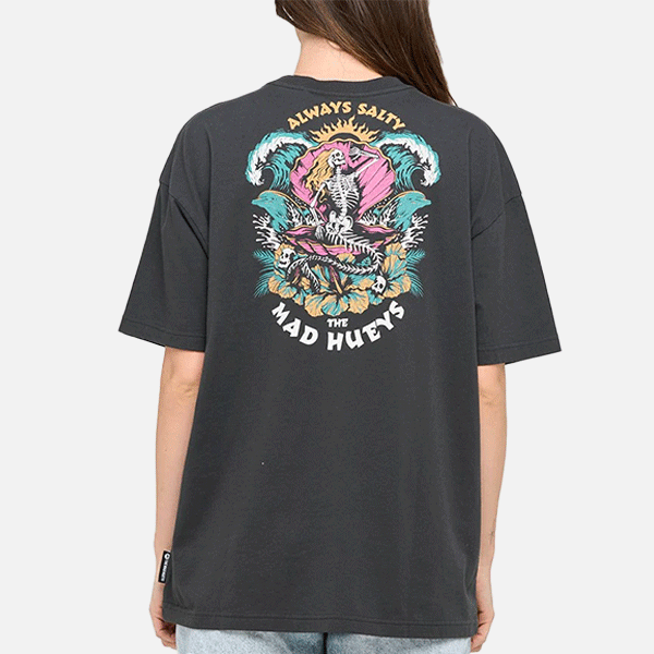 The Mad Hueys Always Salty OS Tee - Vintage Black