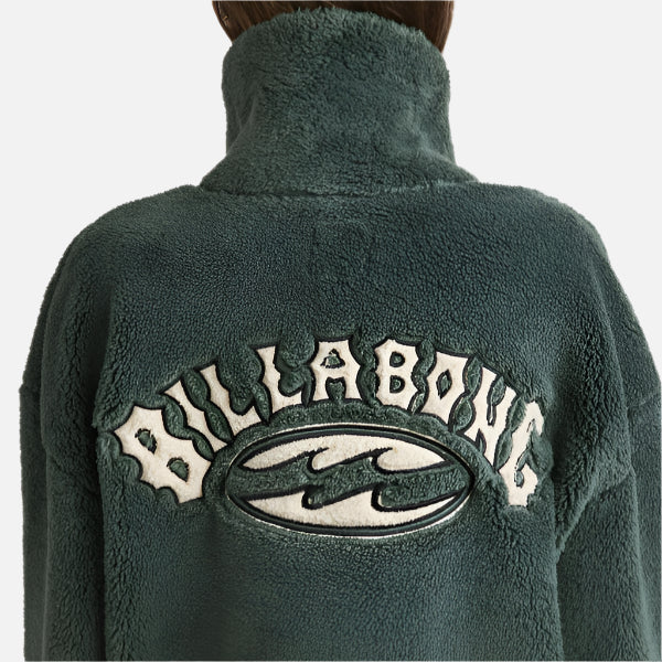 Billabong Old Days Half Zip Crew - Forest