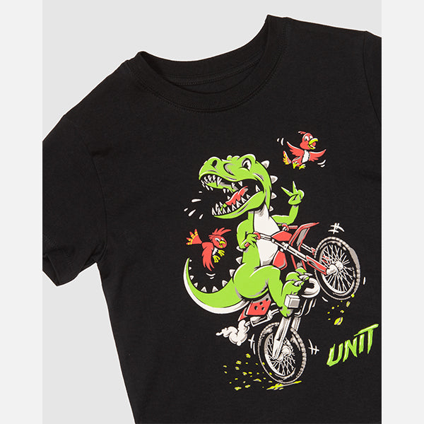 Unit Kids Rexer Tee - Black