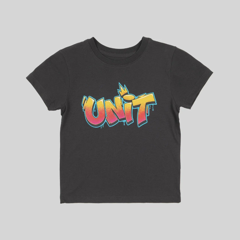 Unit Tagged Kids Tee - Washed Black