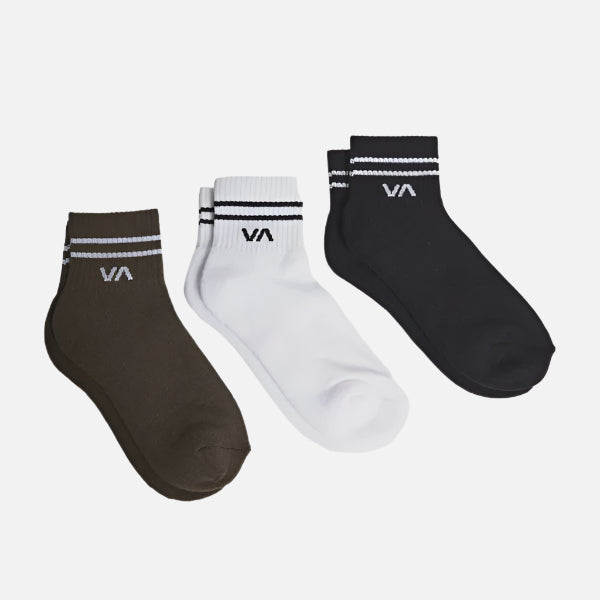 RVCA VA Mini Crew Sock 3pk - Chocolate