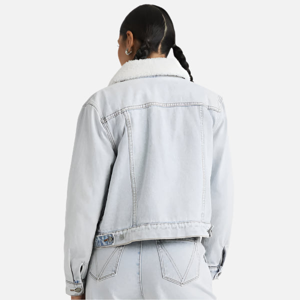 RVCA Roy Sherpa Denim Jacket - Ash Blue